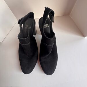 Eileen Fisher Black Suede easy-on slingback shoes 7.5